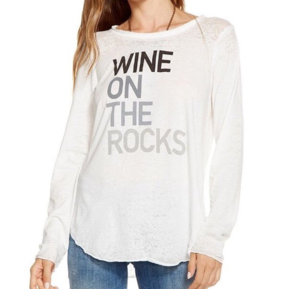 Chaser Wine On The Rocks Tee NWT